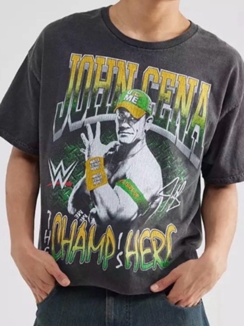 Men’s WWE John Cena Cropped Tee- Size 2XL- Gently used